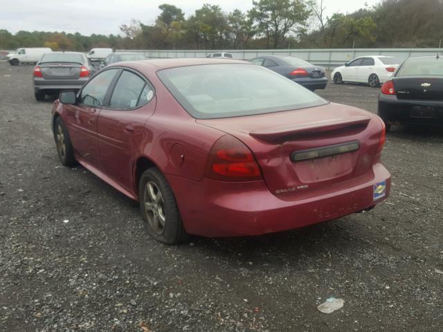 2G2WP522851133381 - 2005 PONTIAC GRAND PRIX RED photo 3