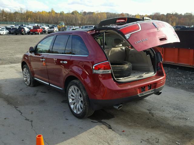 2LMDJ8JK7EBL17437 - 2014 LINCOLN MKX MAROON photo 3