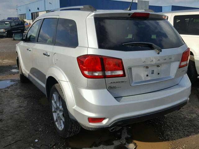 3D4PG3FG0BT571822 - 2011 DODGE JOURNEY CR SILVER photo 3