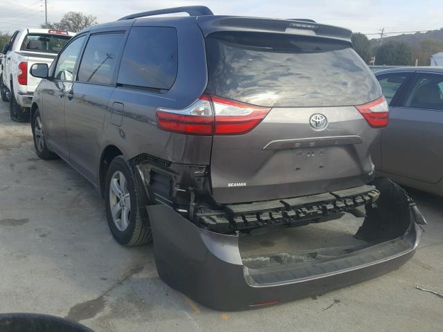 5TDKK3DC5GS714576 - 2016 TOYOTA SIENNA LE BLUE photo 3