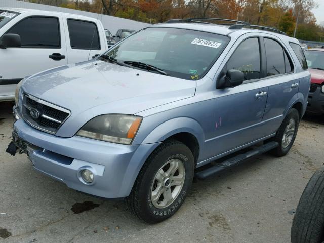 KNDJD733155423722 - 2005 KIA SORENTO BLUE photo 2