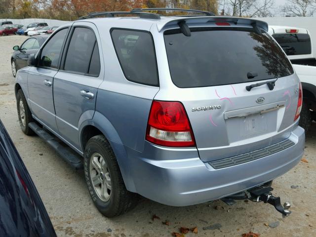 KNDJD733155423722 - 2005 KIA SORENTO BLUE photo 3