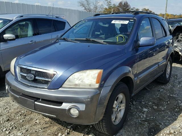 KNDJD733435094558 - 2003 KIA SORENTO EX BLUE photo 2