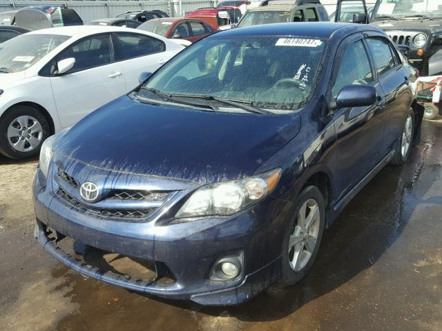 2T1BU4EE7BC714225 - 2011 TOYOTA COROLLA BA BLUE photo 2