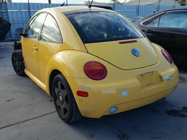 3VWCD21C2YM480845 - 2000 VOLKSWAGEN NEW BEETLE 黄色 照片 3