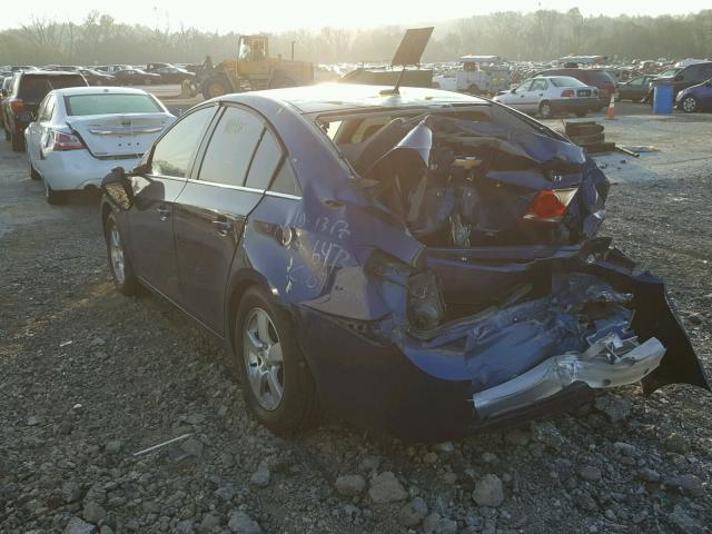 1G1PC5SB5D7188750 - 2013 CHEVROLET CRUZE LT BLUE photo 3