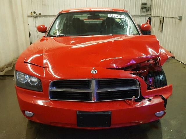 2B3CK3CV7AH109988 - 2010 DODGE CHARGER SX RED photo 9