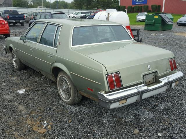 1G3GM69A5FR340038 - 1985 OLDSMOBILE CUTLASS SU GREEN photo 3