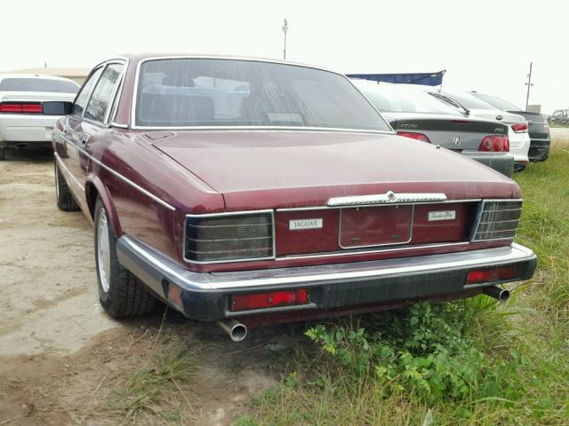 SAJKY1744MC639505 - 1991 JAGUAR XJ6 VANDEN RED photo 3