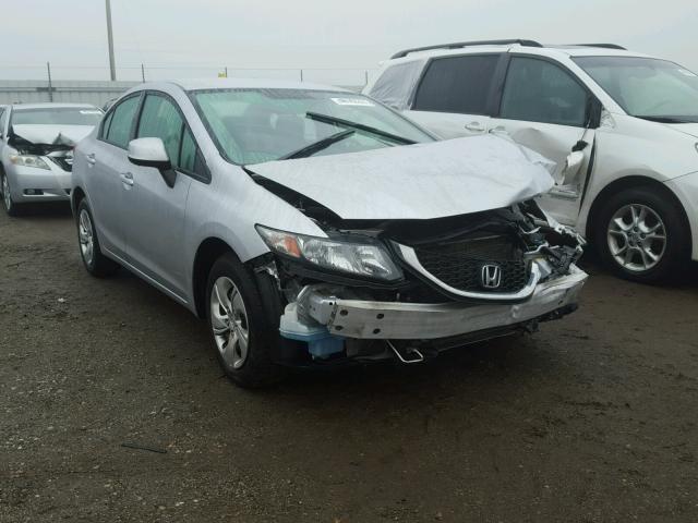 19XFB2F56DE037750 - 2013 HONDA CIVIC LX SILVER photo 1