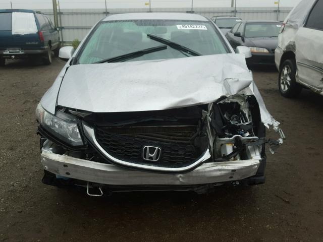 19XFB2F56DE037750 - 2013 HONDA CIVIC LX SILVER photo 9