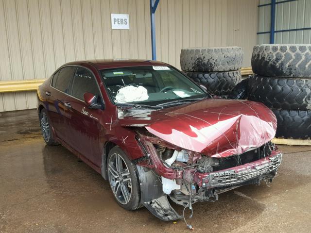 1HGCR2F50HA240089 - 2017 HONDA ACCORD SPO MAROON photo 1