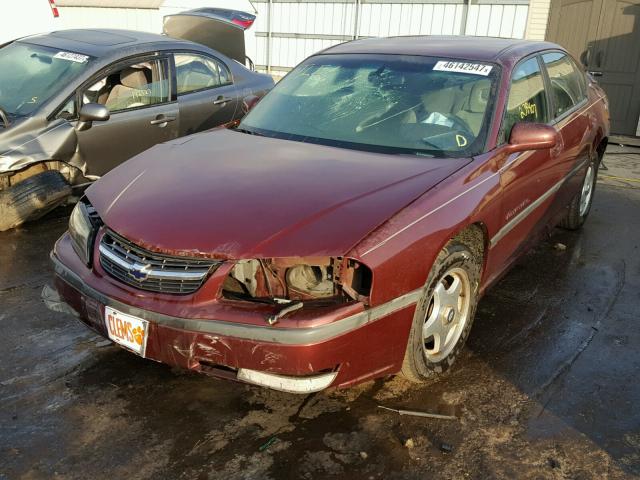 2G1WH55K0Y9350572 - 2000 CHEVROLET IMPALA BURGUNDY photo 2