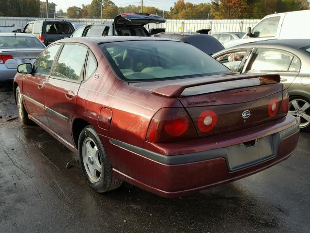 2G1WH55K0Y9350572 - 2000 CHEVROLET IMPALA BURGUNDY photo 3