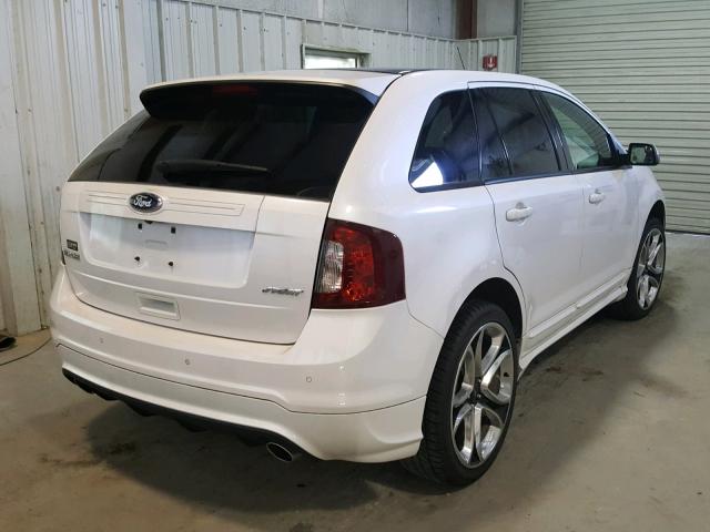 2FMDK3AK8EBB27772 - 2014 FORD EDGE SPORT WHITE photo 4