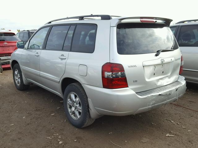 JTEGP21A370140109 - 2007 TOYOTA HIGHLANDER SILVER photo 3