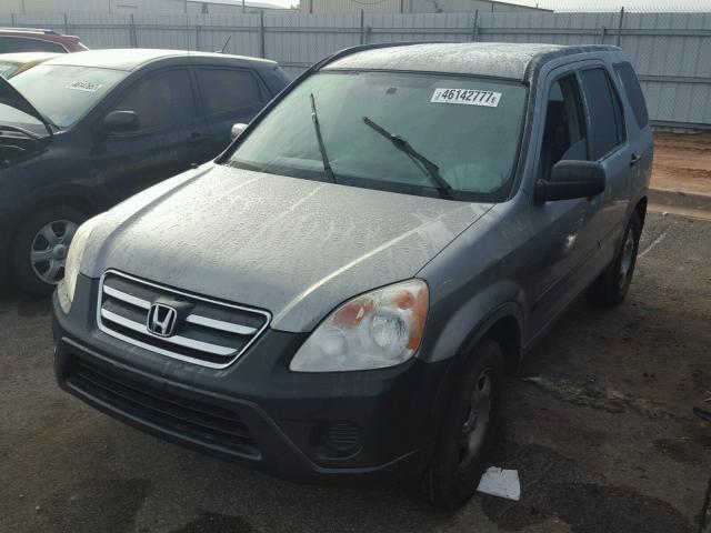 JHLRD68586C009974 - 2006 HONDA CR-V LX GRAY photo 2