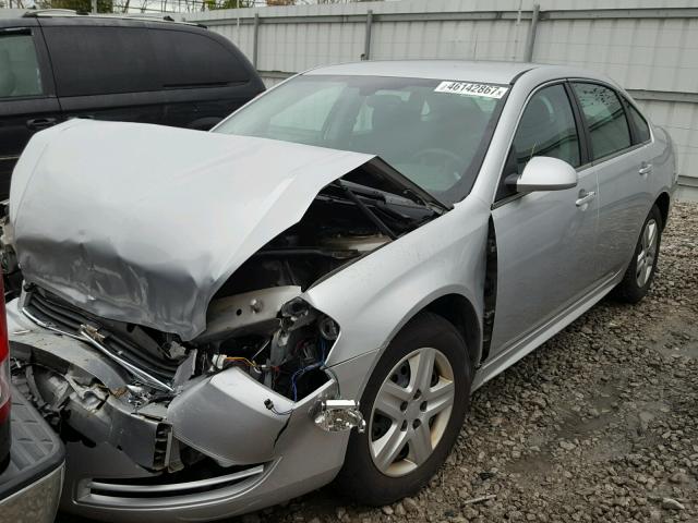 2G1WA5EKXA1126170 - 2010 CHEVROLET IMPALA SILVER photo 2