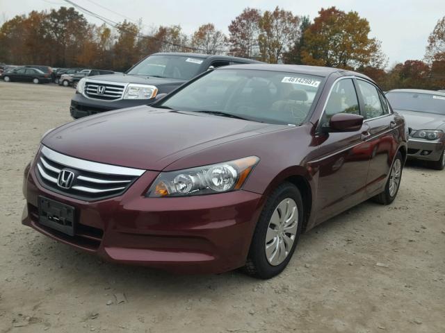 1HGCP2F38CA171388 - 2012 HONDA ACCORD LX BURGUNDY photo 2