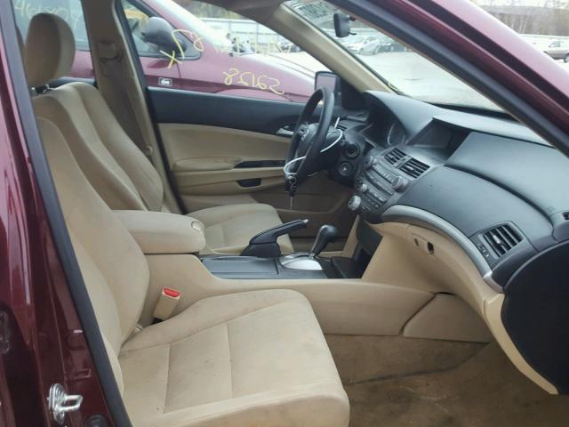 1HGCP2F38CA171388 - 2012 HONDA ACCORD LX BURGUNDY photo 5