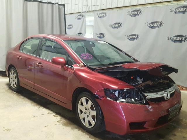 2HGFA16549H545533 - 2009 HONDA CIVIC LX BURGUNDY photo 1