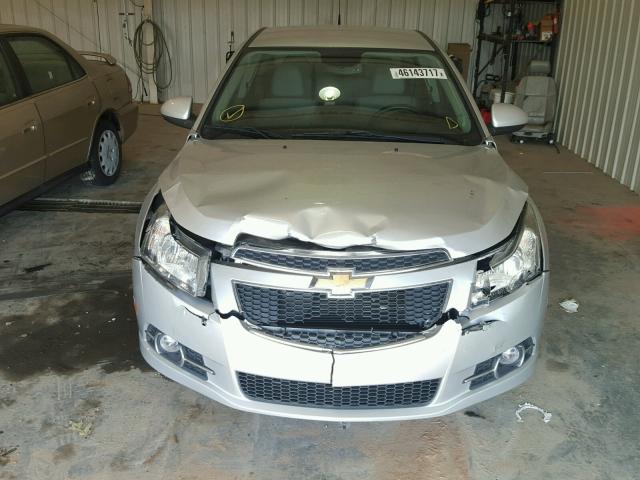 1G1PC5SB7D7190497 - 2013 CHEVROLET CRUZE LT SILVER photo 9