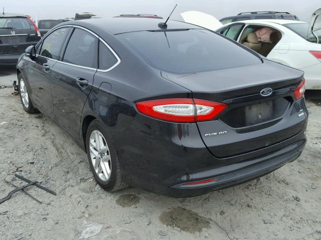 3FA6P0HR5DR170844 - 2013 FORD FUSION SE BLACK photo 3