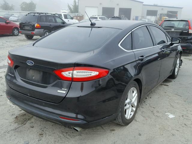 3FA6P0HR5DR170844 - 2013 FORD FUSION SE BLACK photo 4