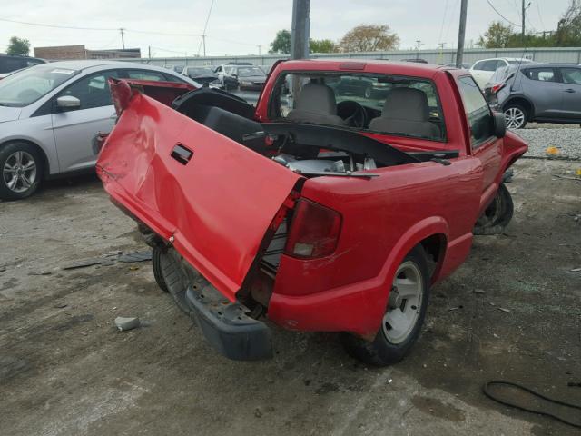 1GCCS14H338234104 - 2003 CHEVROLET S TRUCK S1 RED photo 4