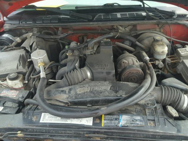 1GCCS14H338234104 - 2003 CHEVROLET S TRUCK S1 RED photo 7