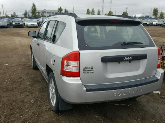 1J8FF47W38D504517 - 2008 JEEP COMPASS SP SILVER photo 3