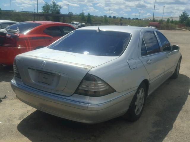 WDBNG70J72A313254 - 2002 MERCEDES-BENZ S 430 SILVER photo 4