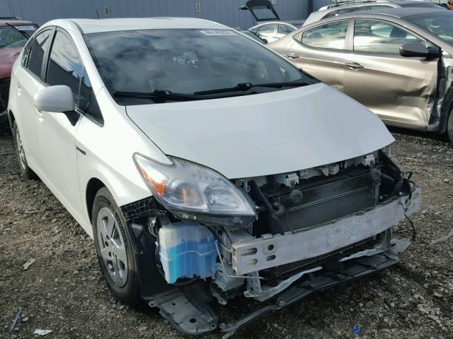 JTDKN3DU6A5015504 - 2010 TOYOTA PRIUS WHITE photo 1