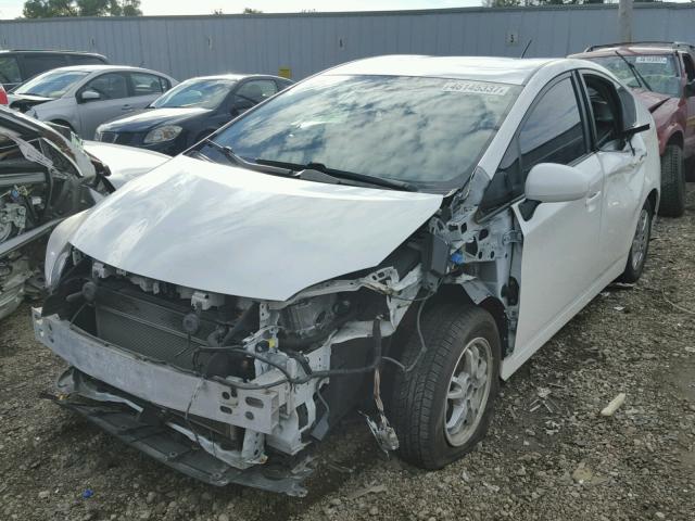 JTDKN3DU6A5015504 - 2010 TOYOTA PRIUS WHITE photo 2