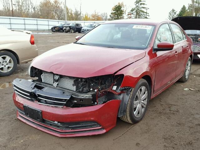 3VW2B7AJ1HM275935 - 2017 VOLKSWAGEN JETTA S RED photo 2