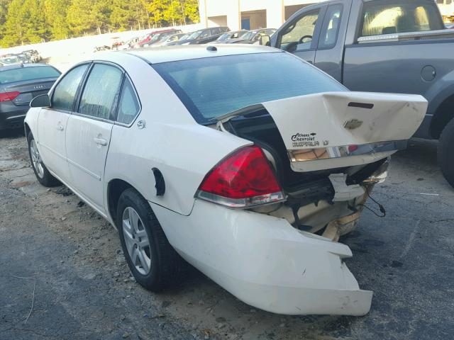 2G1WT58K369107930 - 2006 CHEVROLET IMPALA WHITE photo 3