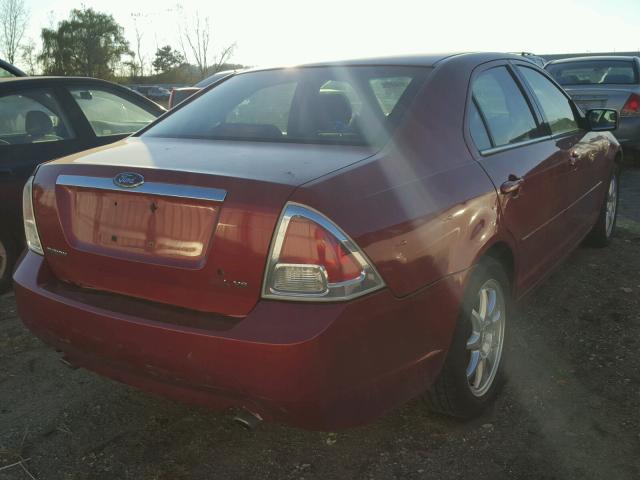 3FAFP08186R113048 - 2006 FORD FUSION SEL RED photo 4