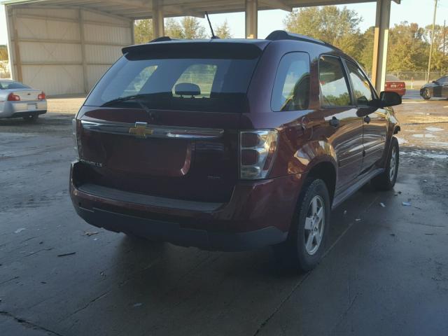 2CNDL23F876101501 - 2007 CHEVROLET EQUINOX LS RED photo 4