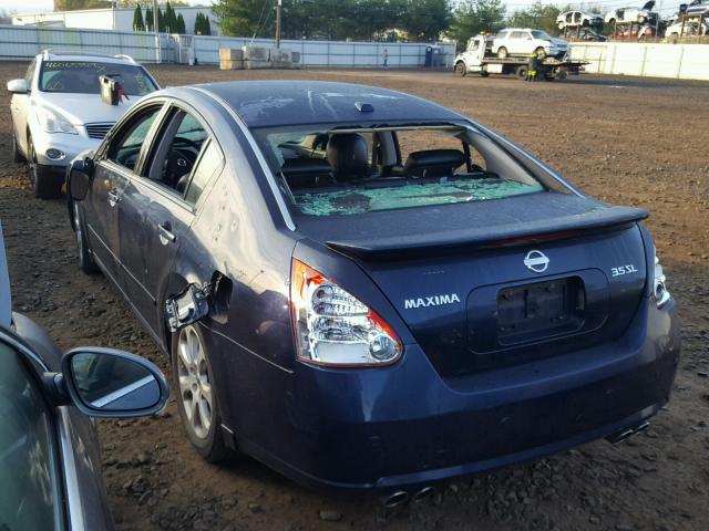 1N4BA41E18C818537 - 2008 NISSAN MAXIMA SE BLUE photo 3