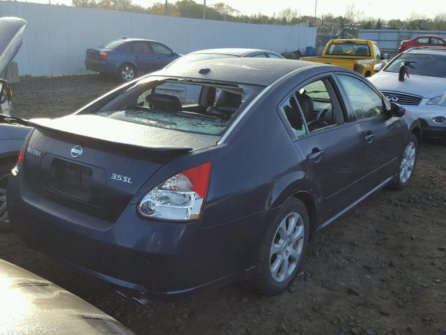 1N4BA41E18C818537 - 2008 NISSAN MAXIMA SE BLUE photo 4