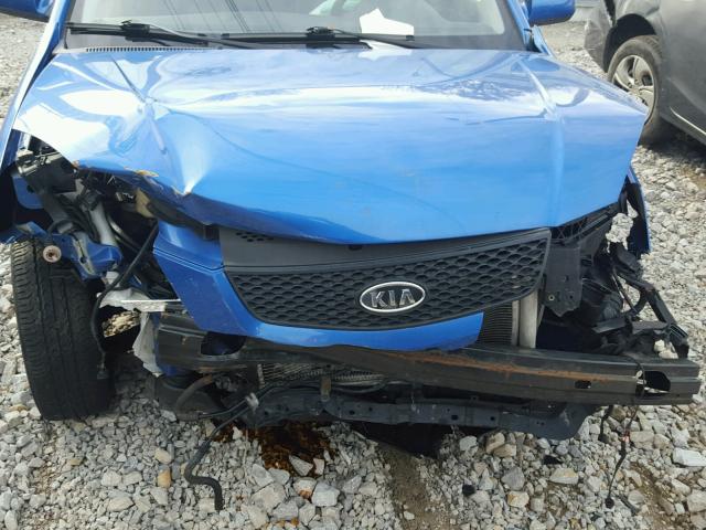 KNADE223396534316 - 2009 KIA RIO BASE BLUE photo 7