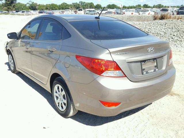 KMHCT4AE4EU697979 - 2014 HYUNDAI ACCENT BROWN photo 3