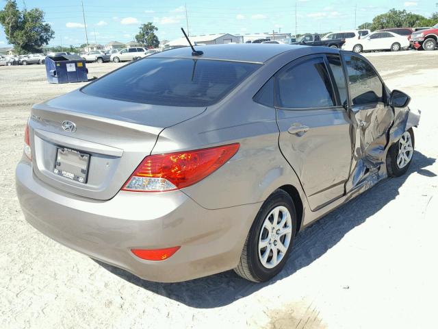 KMHCT4AE4EU697979 - 2014 HYUNDAI ACCENT BROWN photo 4