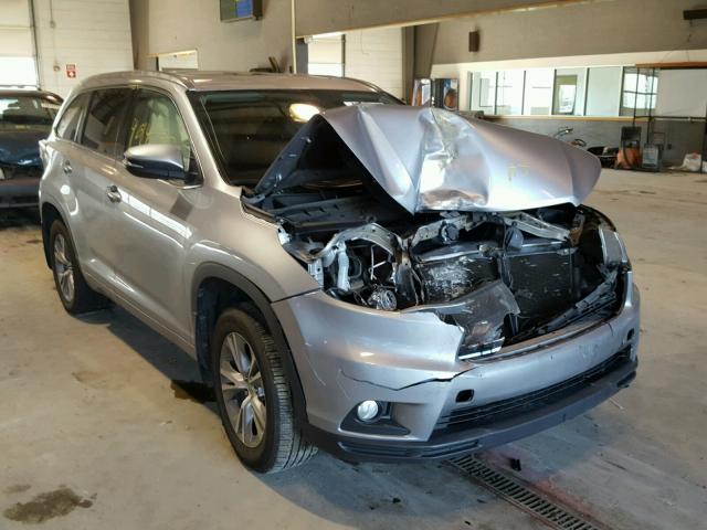 5TDJKRFH5FS111360 - 2015 TOYOTA HIGHLANDER SILVER photo 1