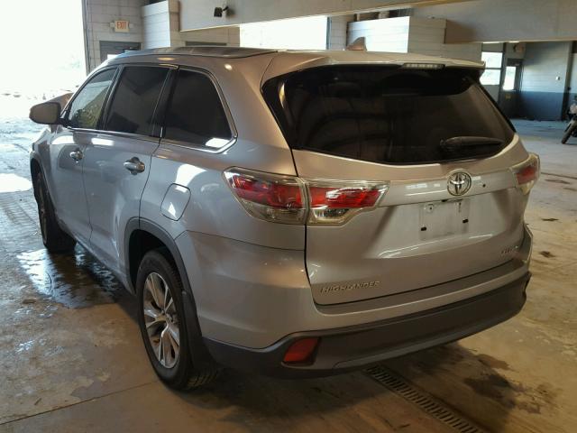 5TDJKRFH5FS111360 - 2015 TOYOTA HIGHLANDER SILVER photo 3