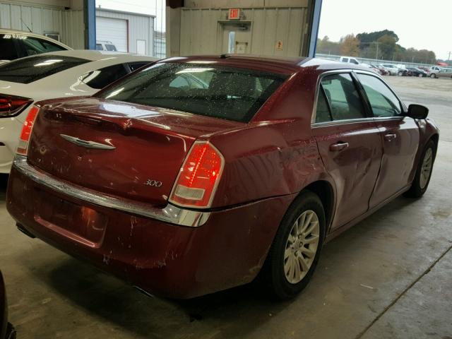 2C3CCAAG5DH569051 - 2013 CHRYSLER 300 BURGUNDY photo 4