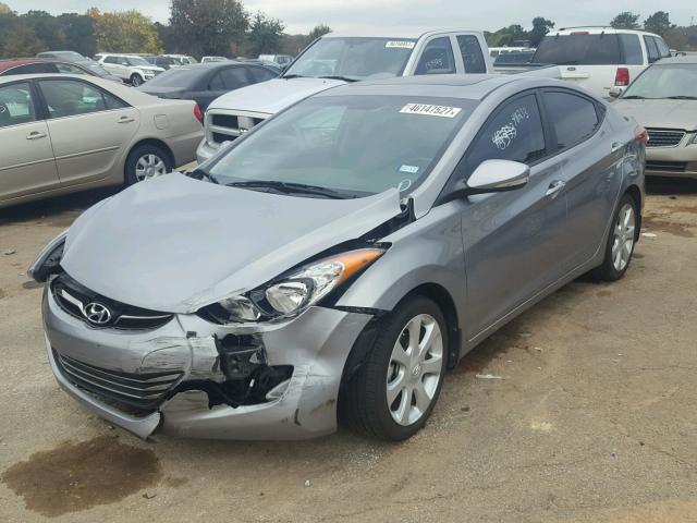 KMHDH4AE8DU943243 - 2013 HYUNDAI ELANTRA GL GRAY photo 2