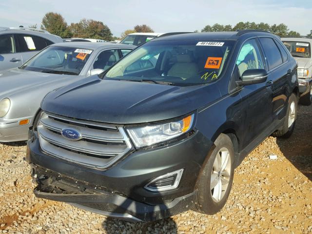 2FMTK3J87FBB25044 - 2015 FORD EDGE SEL GRAY photo 2