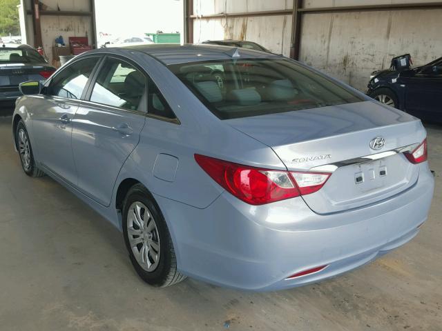 5NPEB4ACXDH536088 - 2013 HYUNDAI SONATA GLS SILVER photo 3