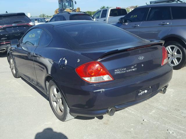 KMHHM65D46U206456 - 2006 HYUNDAI TIBURON GS BLUE photo 3